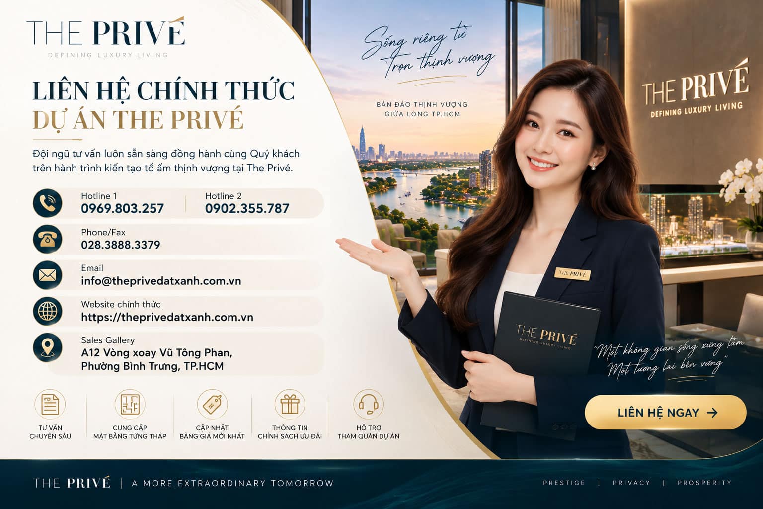 Đăng ký nhận layout và giỏ hàng căn 3PN The Privé