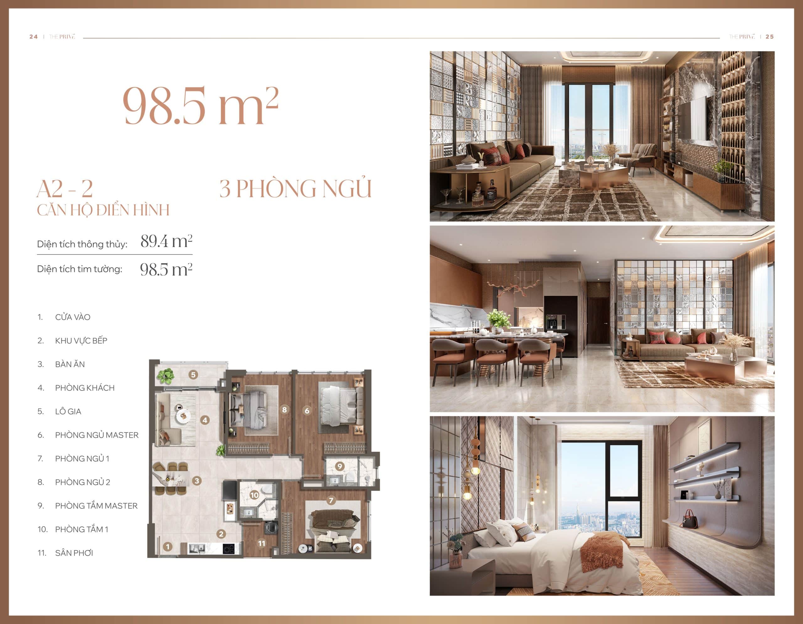 Thiết kế căn 3PN Block 9 The Prive
