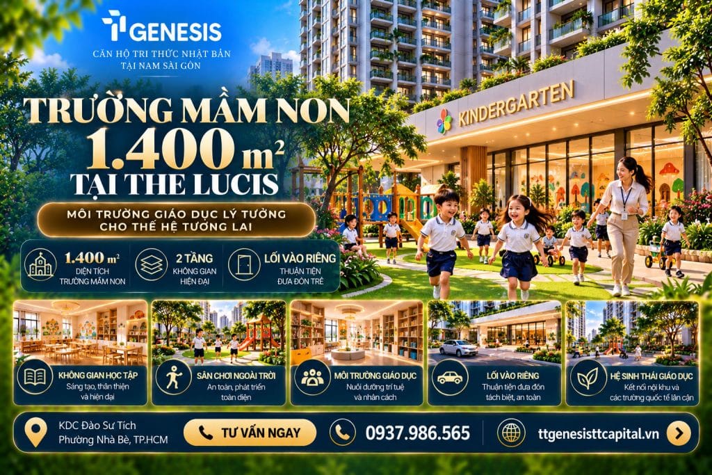 Trường mầm non 1.400 m² tại The Lucis TT Genesis có gì đáng chú ý?